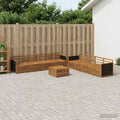 vidaXL Zestaw sof na zewnątrz 9 pcs naturalny Lite drewno akacjowe