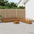 vidaXL Zestaw sof na zewnątrz 9 pcs naturalny Lite Drewno Akacji