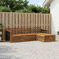 vidaXL Zestaw sof na zewnątrz naturalny 249 x 162,5 x 73 cm