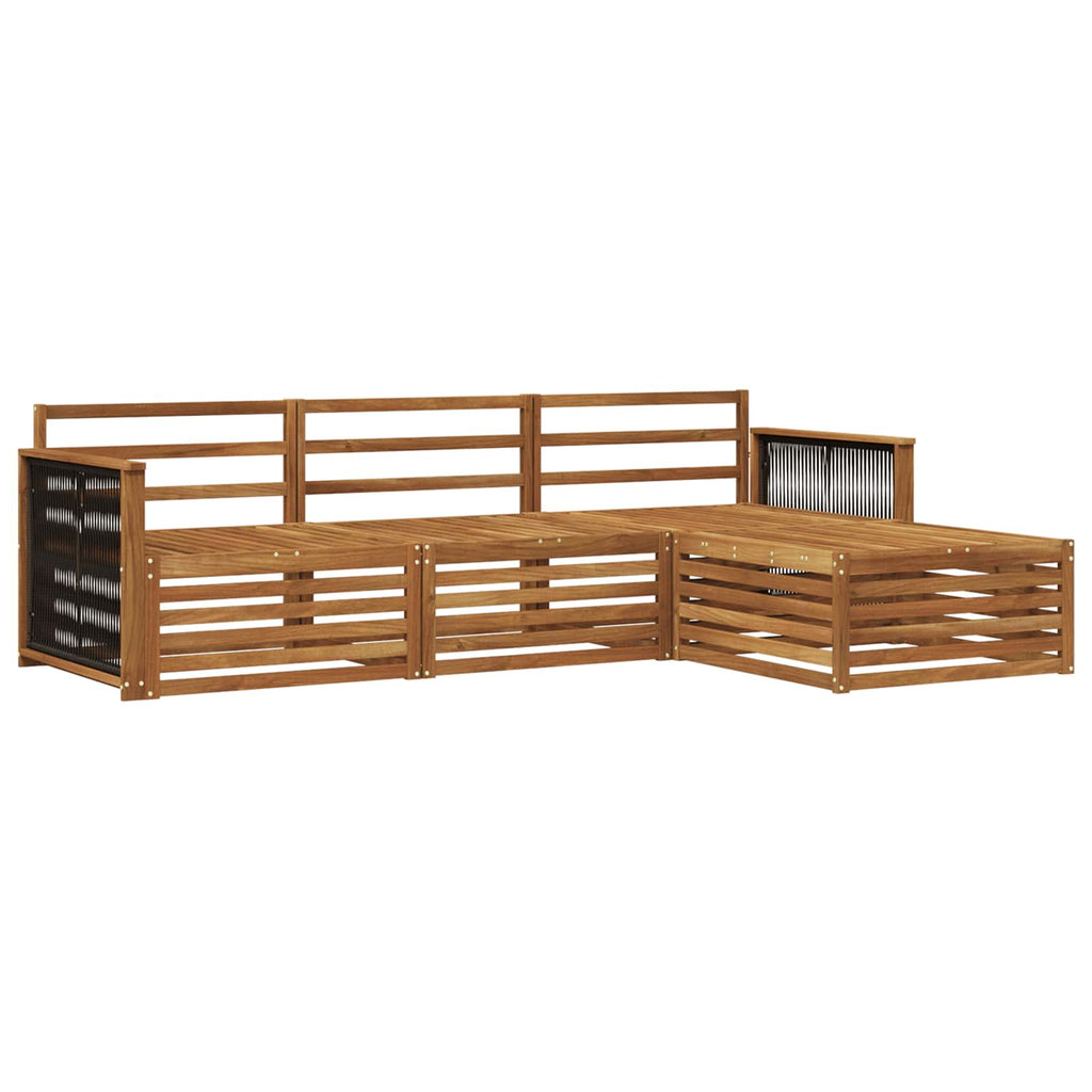 vidaXL Zestaw sof na zewnątrz naturalny 249 x 162,5 x 73 cm