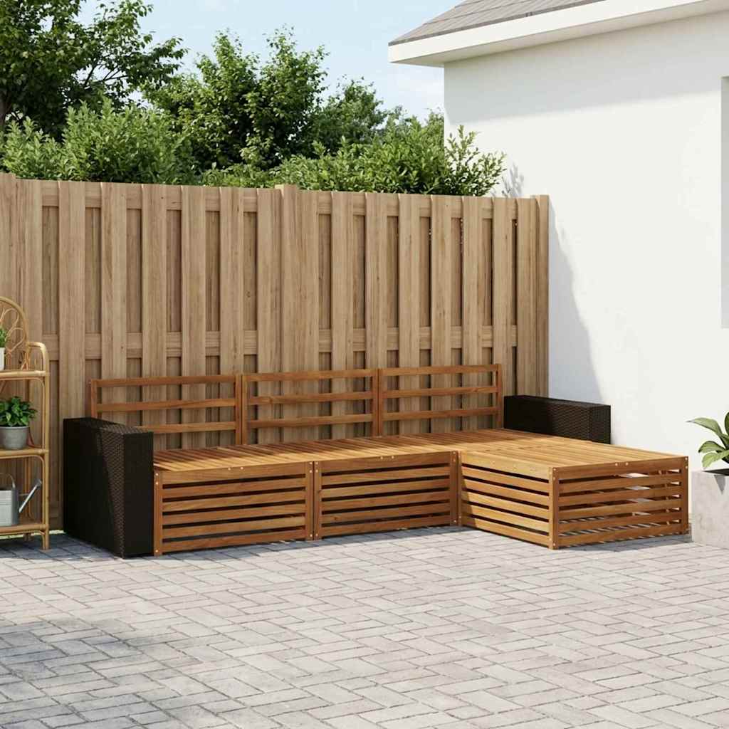 vidaXL Zestaw sof na zewnątrz 5 pcs Lite Drewno Akacji