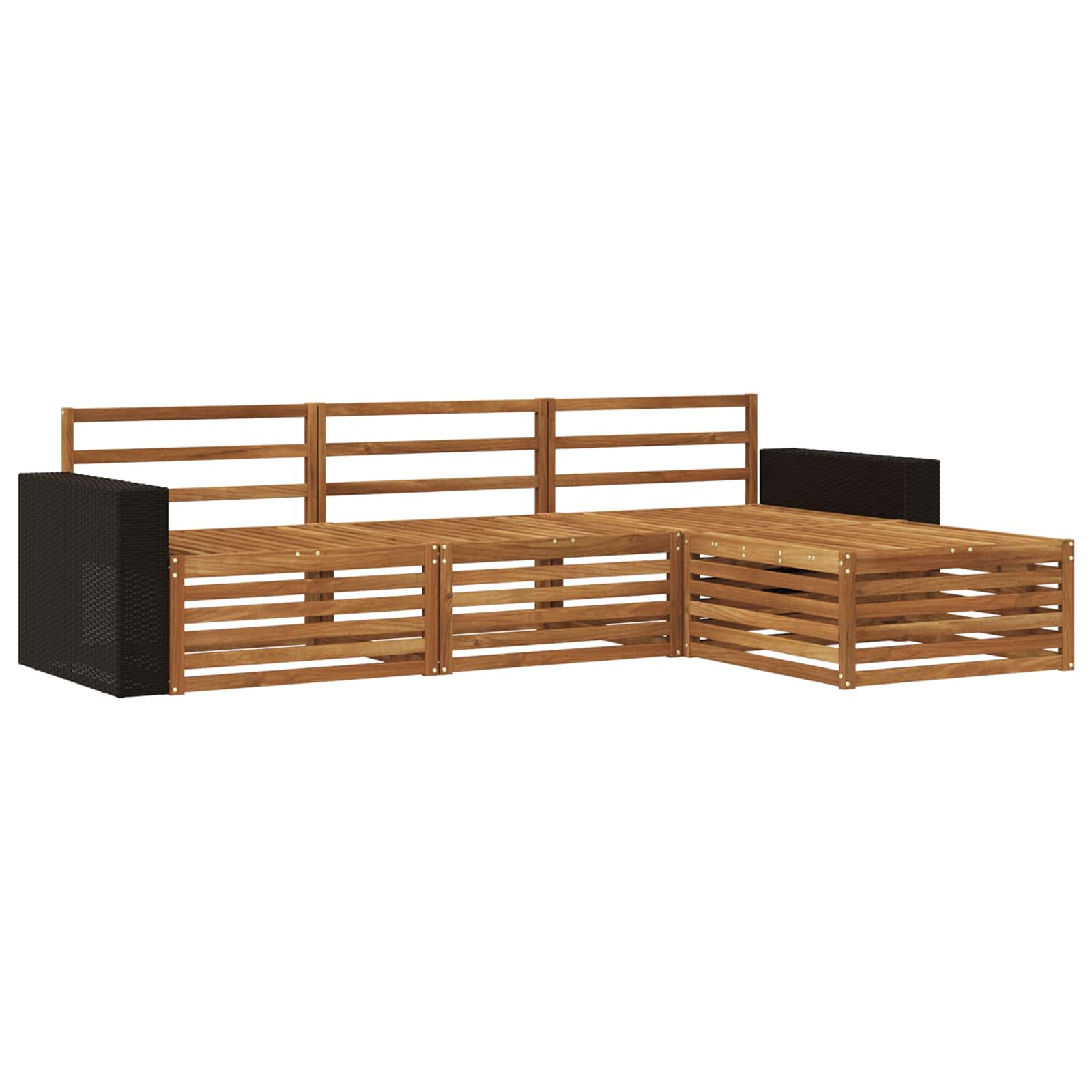 vidaXL Zestaw sof na zewnątrz 5 pcs Lite Drewno Akacji