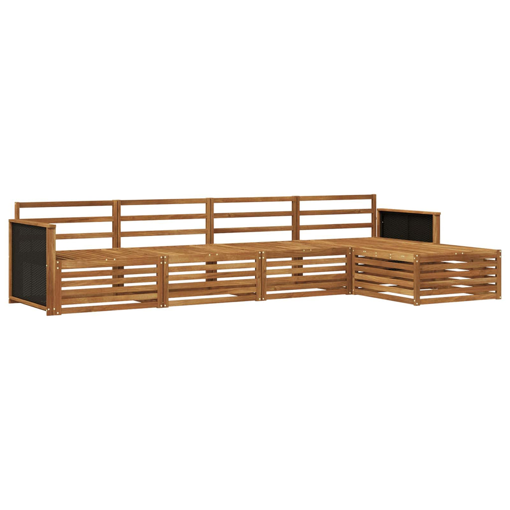 vidaXL Zestaw sof na zewnątrz 5 pcs naturalny Lite Drewno Akacji