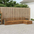 vidaXL Zestaw sof na zewnątrz 5 pcs naturalny Lite Drewno Akacji