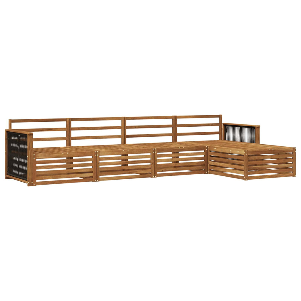 vidaXL Zestaw sof na zewnątrz 5 pcs naturalny Lite Drewno Akacji