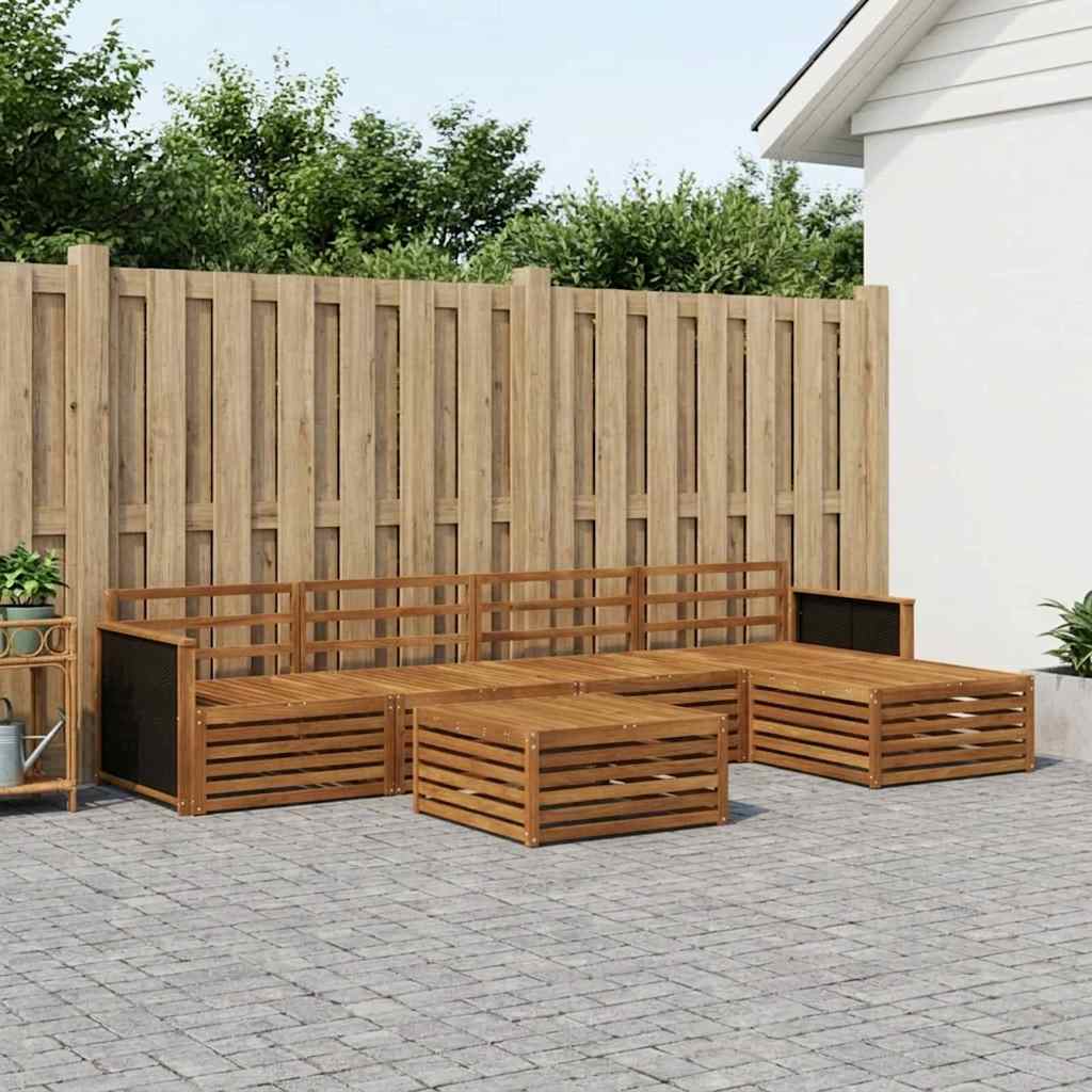 vidaXL Zestaw sof na zewnątrz 6 pcs naturalny 79 x 79 x 37 cm