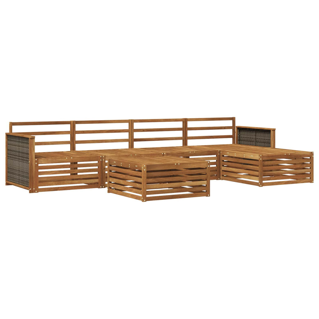 vidaXL Zestaw sof na zewnątrz 6 pcs naturalny Lite Drewno Akacji