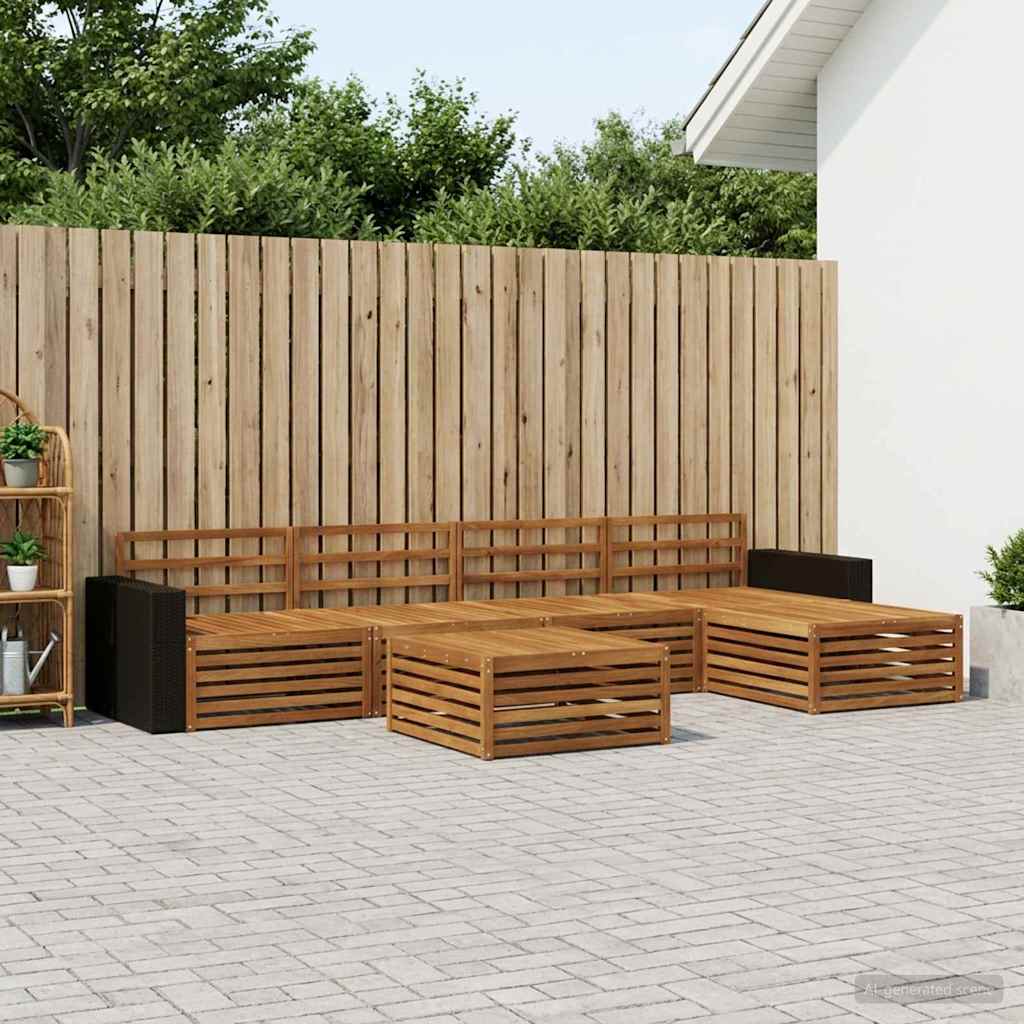 vidaXL Zestaw sof na zewnątrz 6 pcs naturalny 79 x 79 x 37 cm