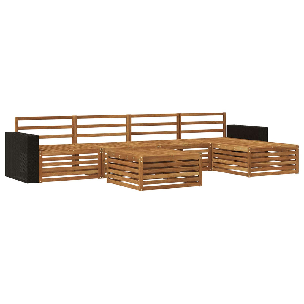 vidaXL Zestaw sof na zewnątrz 6 pcs naturalny 79 x 79 x 37 cm