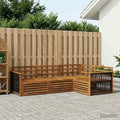 vidaXL Zestaw sof na zewnątrz 4 pcs naturalny Lite Drewno Akacji