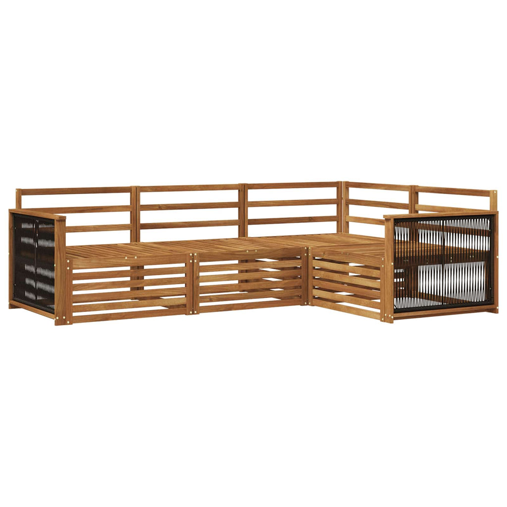 vidaXL Zestaw sof na zewnątrz 4 pcs naturalny Lite Drewno Akacji