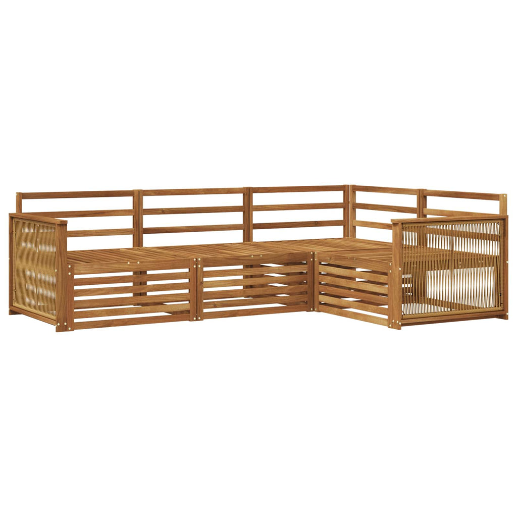 vidaXL Zestaw sof na zewnątrz 4 pcs naturalny Lite Drewno Akacji