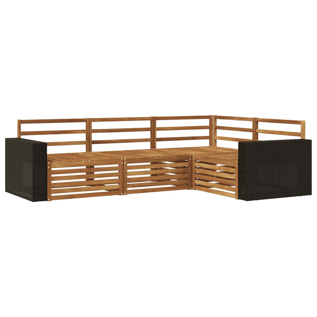 vidaXL Zestaw sof na zewnątrz 4 pcs naturalny 255,5 x 176,5 x 73 cm