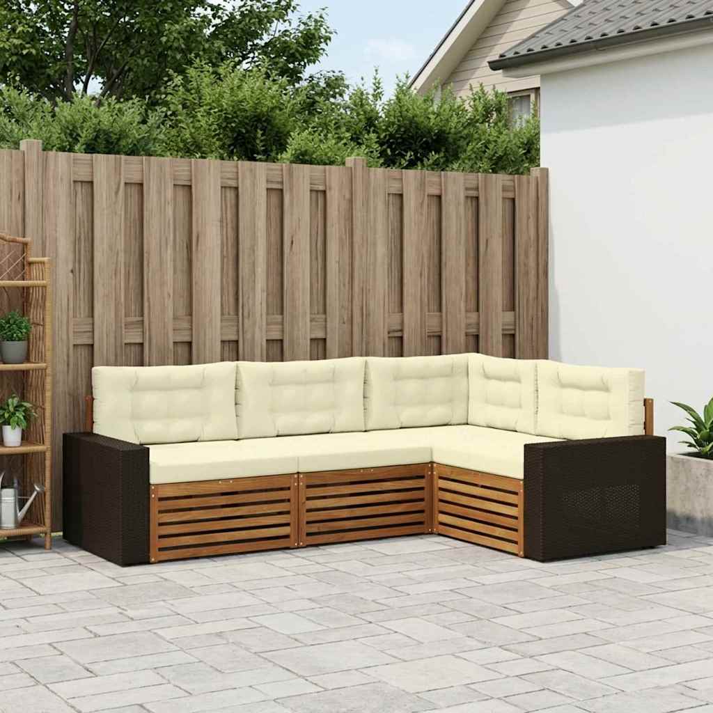 vidaXL Zestaw sof na zewnątrz 4 pcs