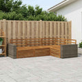 vidaXL Zestaw sof na zewnątrz 4 pcs naturalny 255,5 x 176,5 x 73 cm