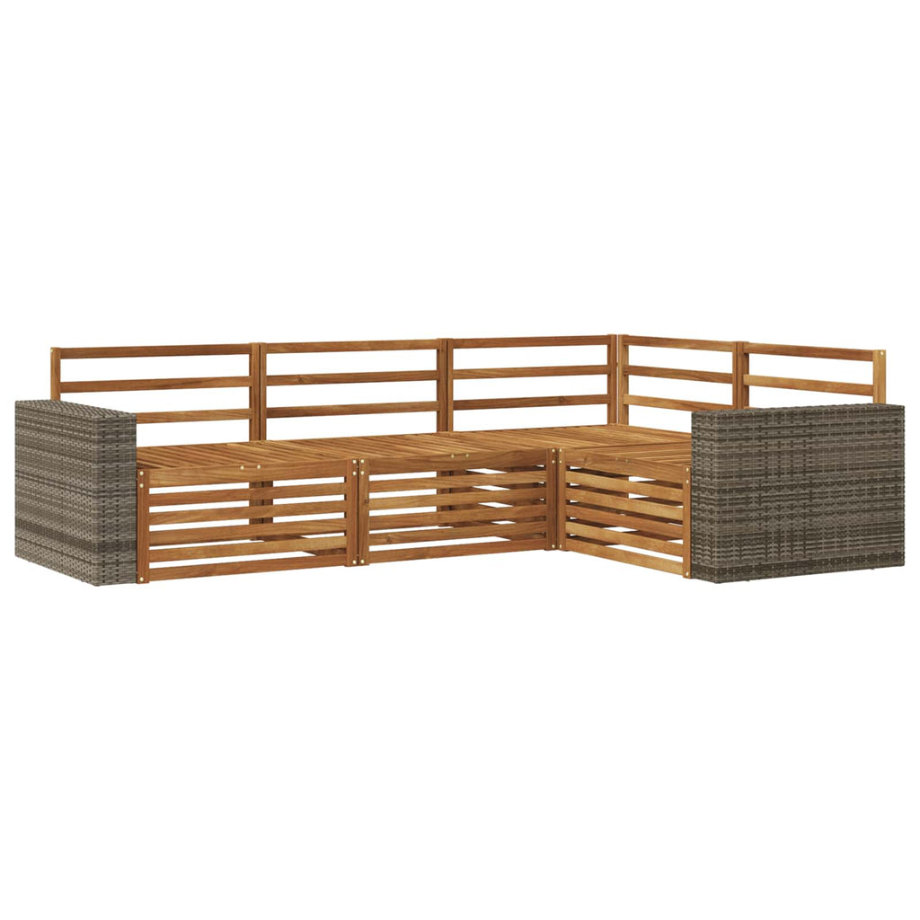 vidaXL Zestaw sof na zewnątrz 4 pcs naturalny 255,5 x 176,5 x 73 cm