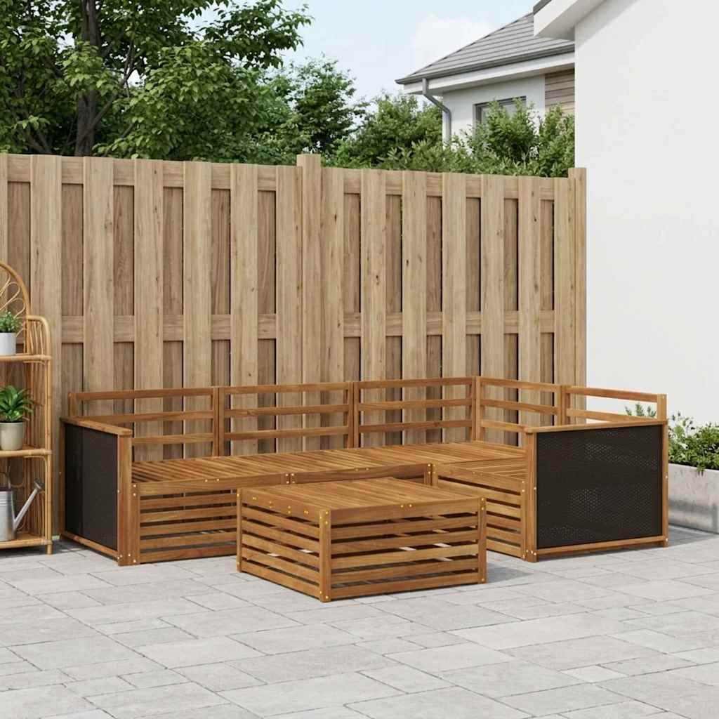 vidaXL Zestaw sof na zewnątrz 5 pcs naturalny 79 x 79 x 37 cm