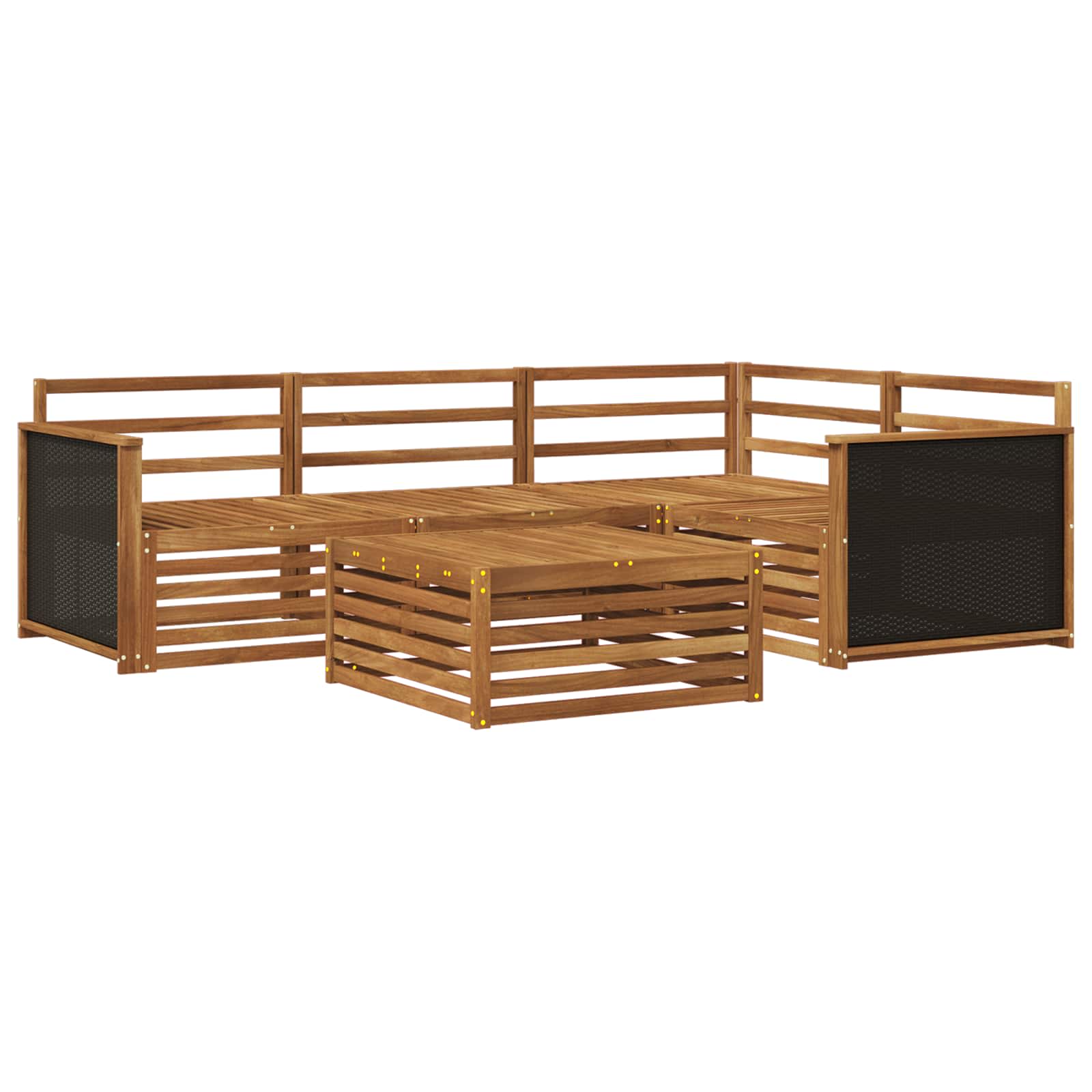 vidaXL Zestaw sof na zewnątrz 5 pcs naturalny 79 x 79 x 37 cm