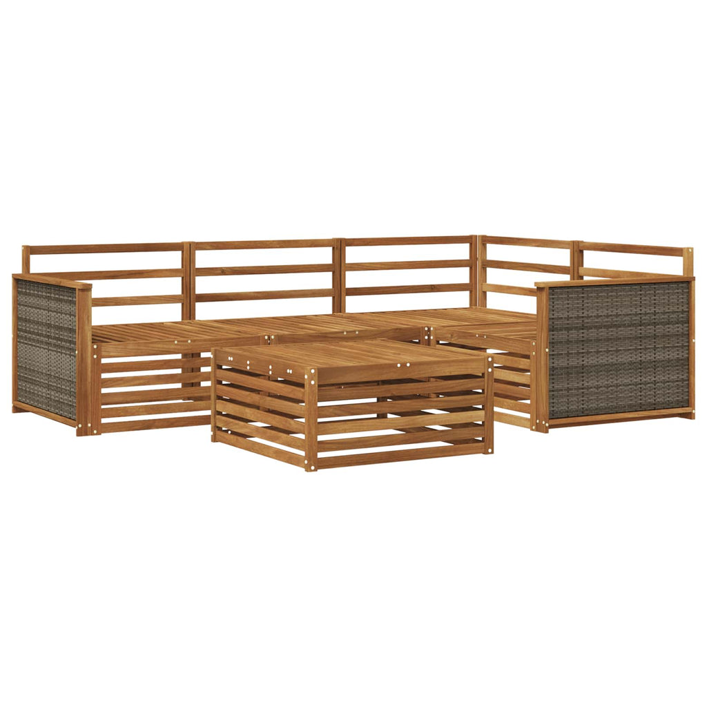 vidaXL Zestaw sof na zewnątrz 5 pcs naturalny Lite Drewno Akacji