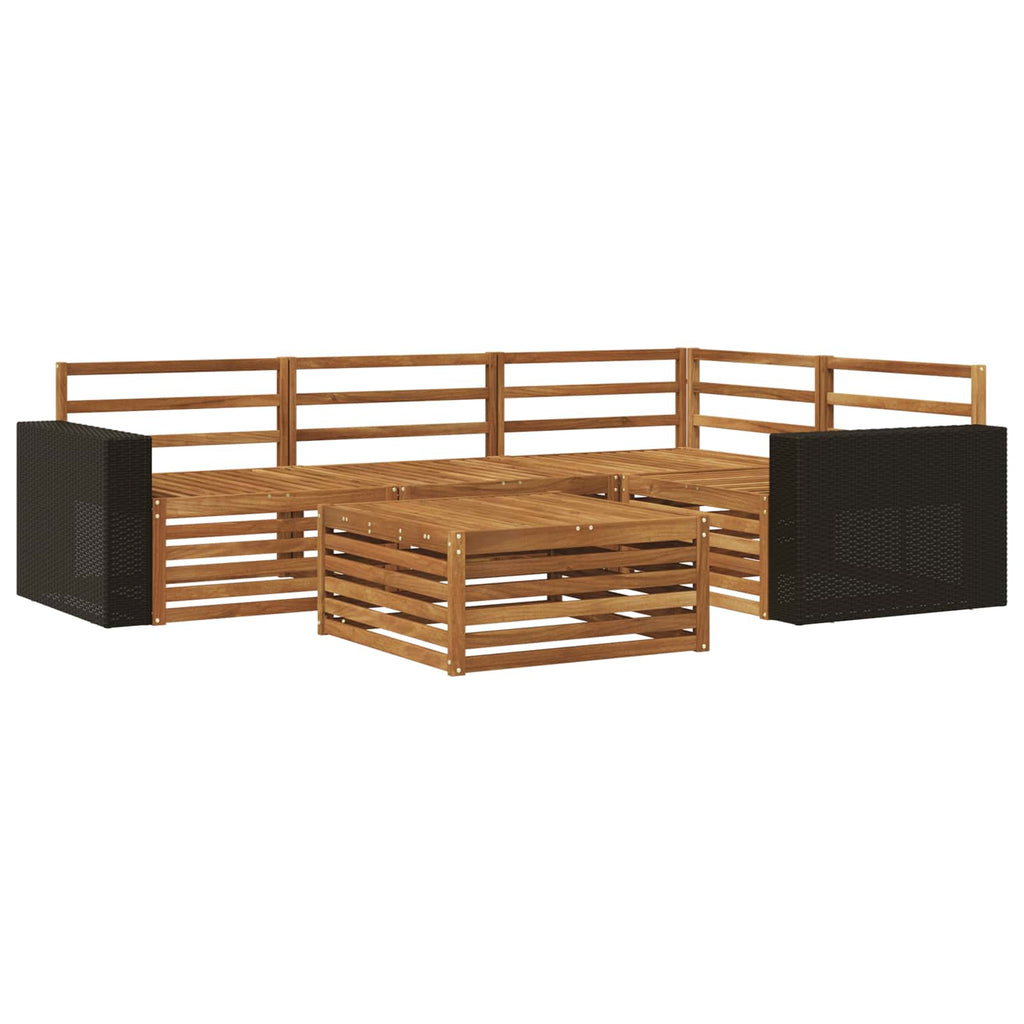 vidaXL Zestaw sof na zewnątrz 5 pcs naturalny 79 x 79 x 37 cm