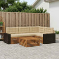 vidaXL Zestaw sof na zewnątrz 5 pcs Naturalny i Beżowy 79 x 79 x 37 cm