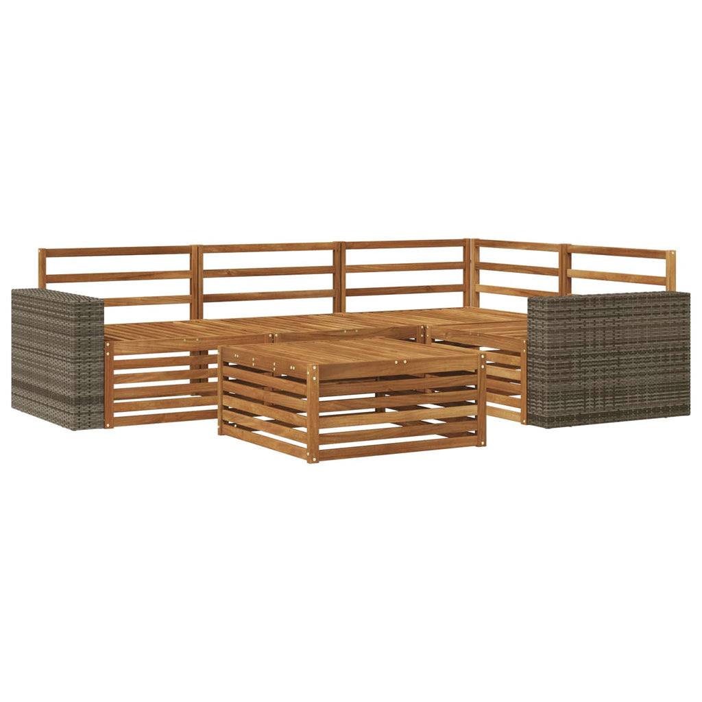 vidaXL Zestaw sof na zewnątrz 5 pcs naturalny 79 x 79 x 37 cm