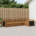 vidaXL Zestaw sof na zewnątrz 5 pcs naturalny 323 x 164,5 x 73 cm