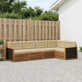 vidaXL Zestaw sof na zewnątrz 5 pcs Naturalny i Beżowy