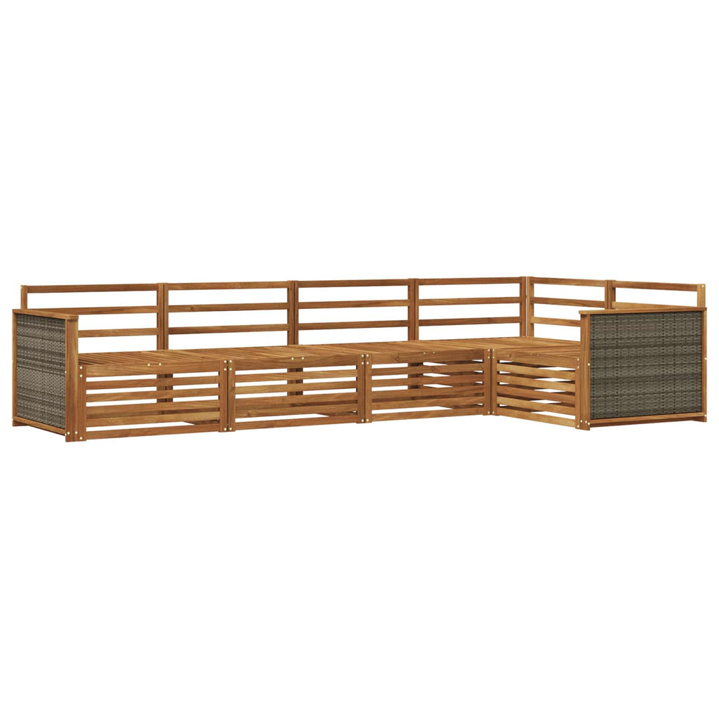 vidaXL Zestaw sof na zewnątrz 5 pcs naturalny Lite Drewno Akacji