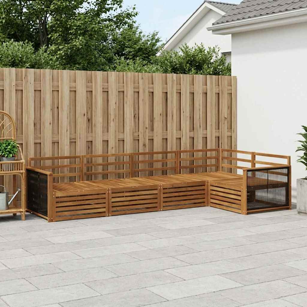 vidaXL Zestaw sof na zewnątrz 5 pcs naturalny Lite Drewno Akacji