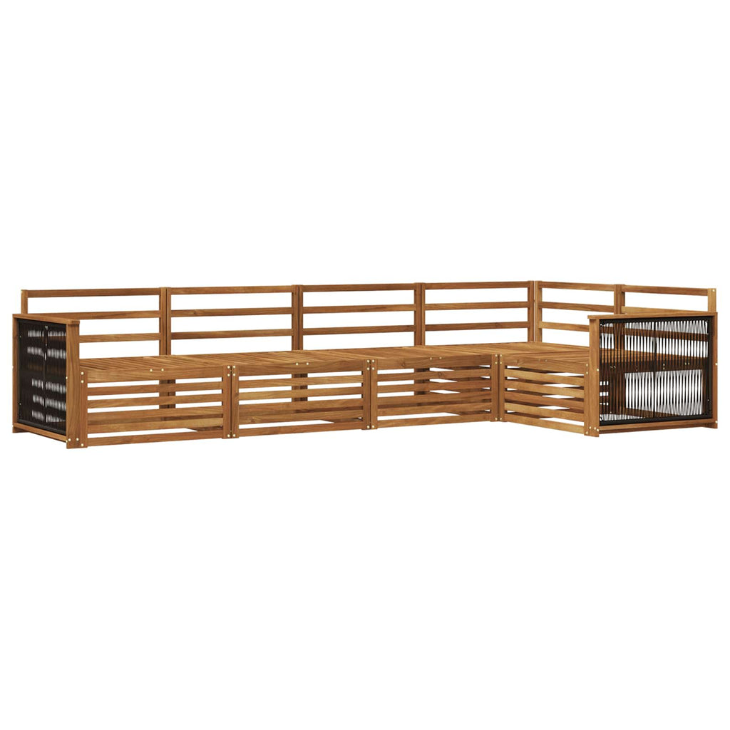 vidaXL Zestaw sof na zewnątrz 5 pcs naturalny Lite Drewno Akacji