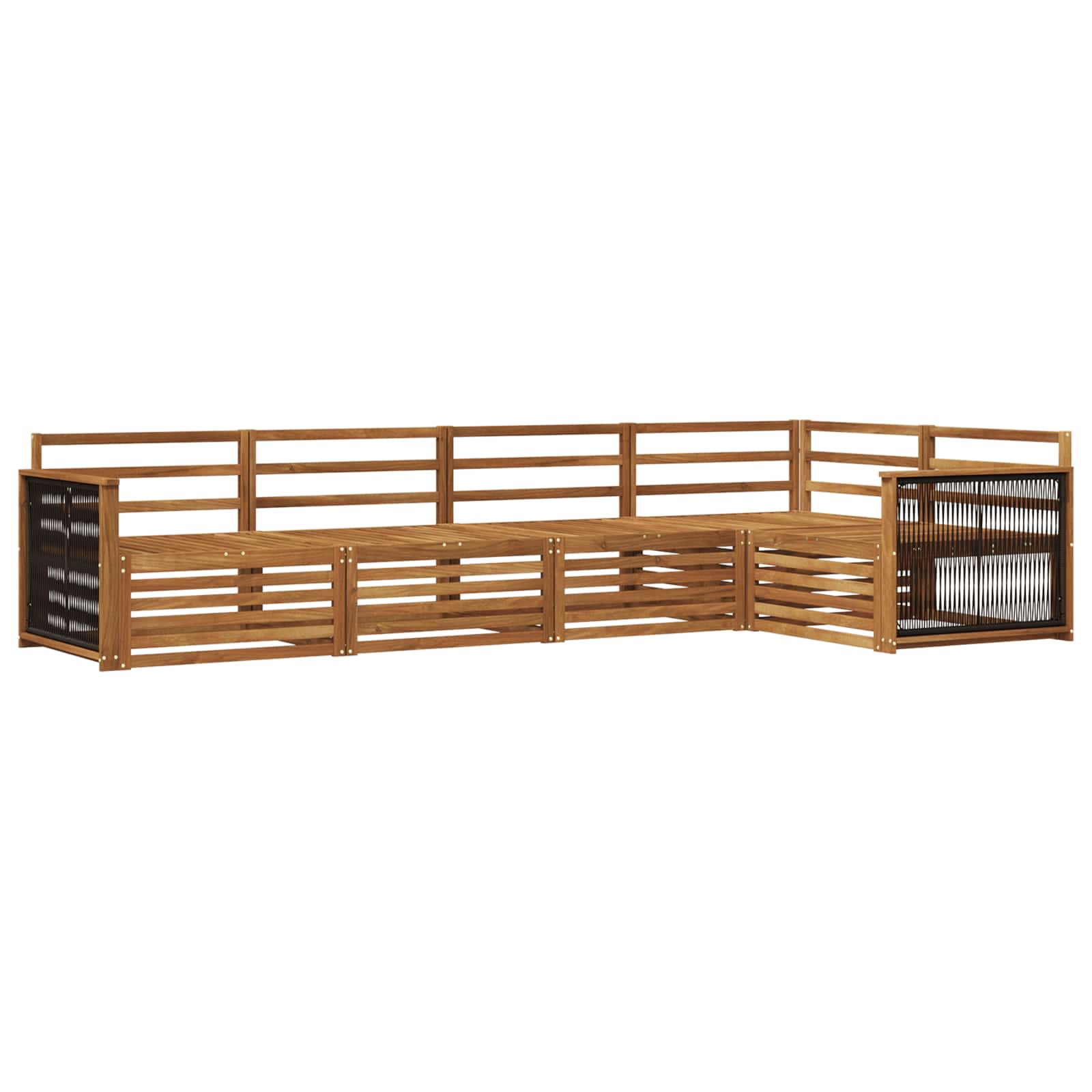 vidaXL Zestaw sof na zewnątrz 5 pcs naturalny Lite Drewno Akacji