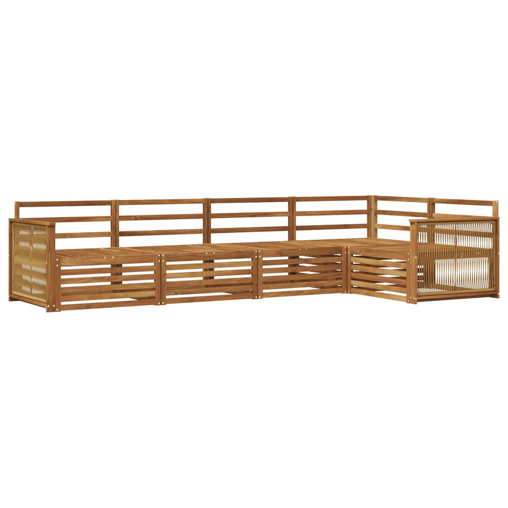 vidaXL Zestaw sof na zewnątrz 5 pcs naturalny Lite Drewno Akacji