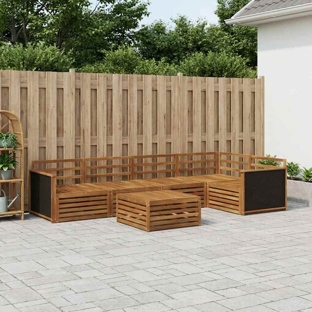 vidaXL Zestaw sof na zewnątrz 6 pcs naturalny 79 x 79 x 37 cm