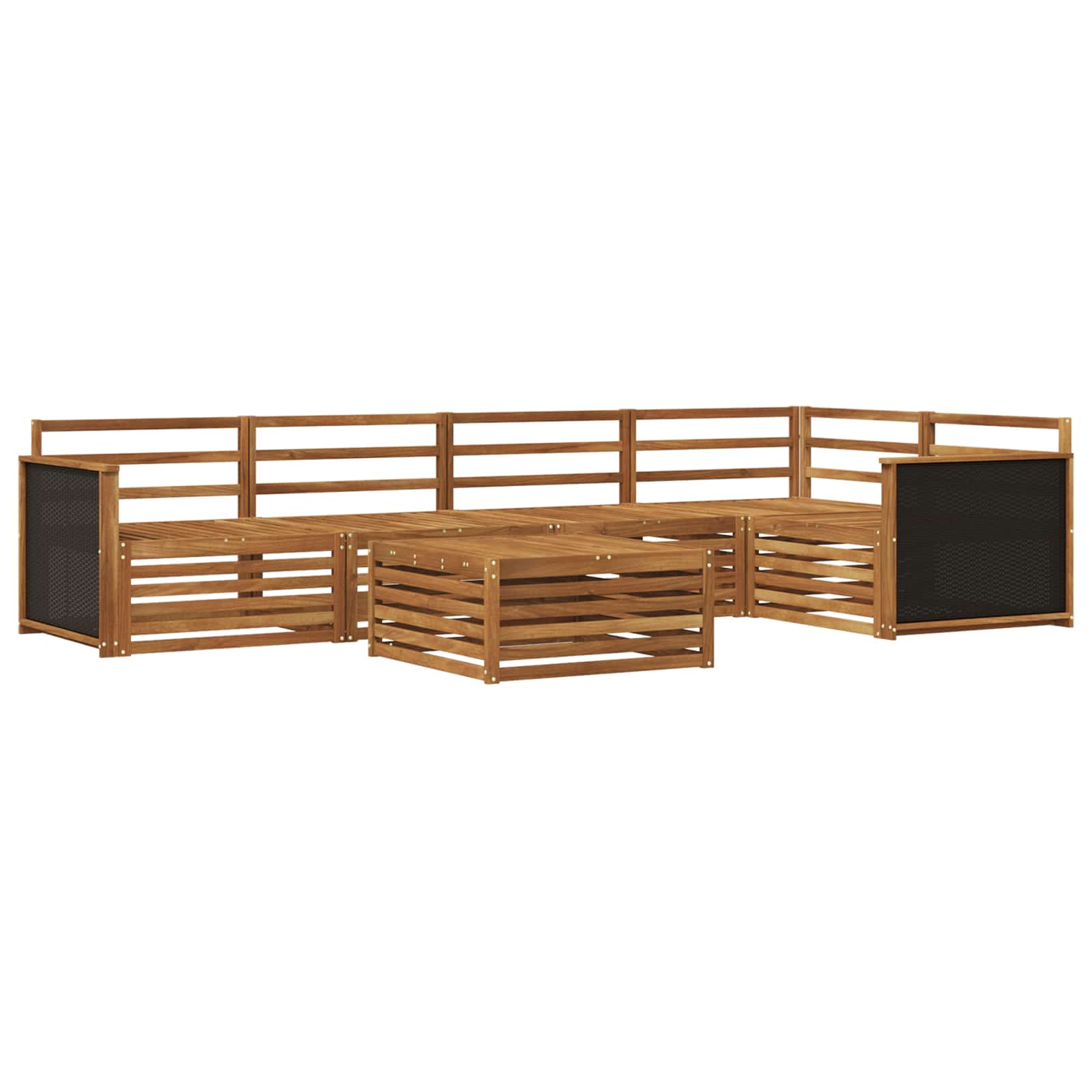 vidaXL Zestaw sof na zewnątrz 6 pcs naturalny 79 x 79 x 37 cm