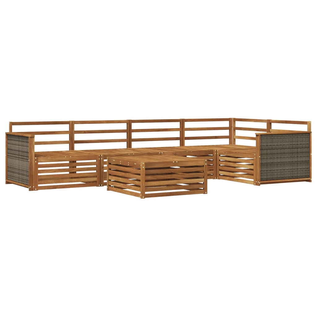 vidaXL Zestaw sof na zewnątrz 6 pcs naturalny Lite Drewno Akacji