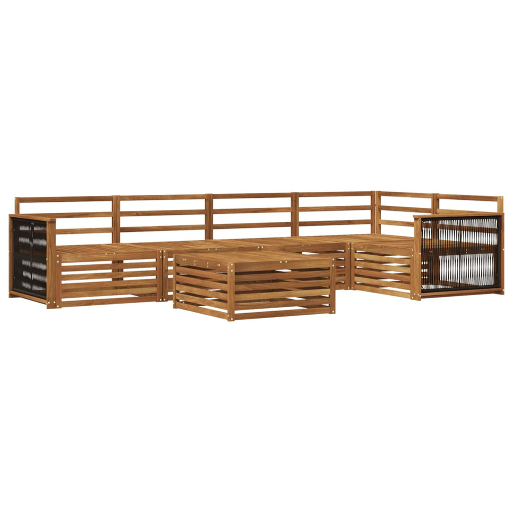 vidaXL Zestaw sof na zewnątrz 6 pcs naturalny Lite Drewno Akacji