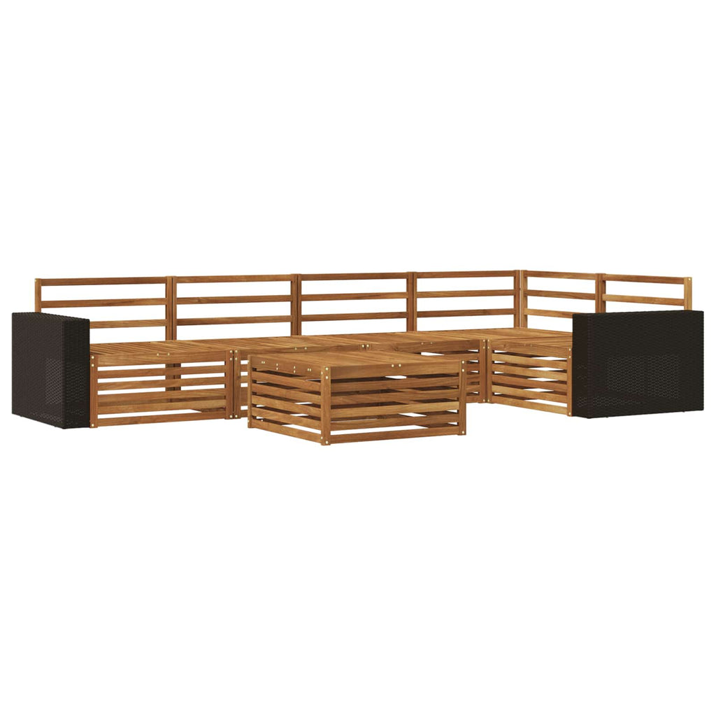 vidaXL Zestaw sof na zewnątrz 6 pcs naturalny 79 x 79 x 37 cm