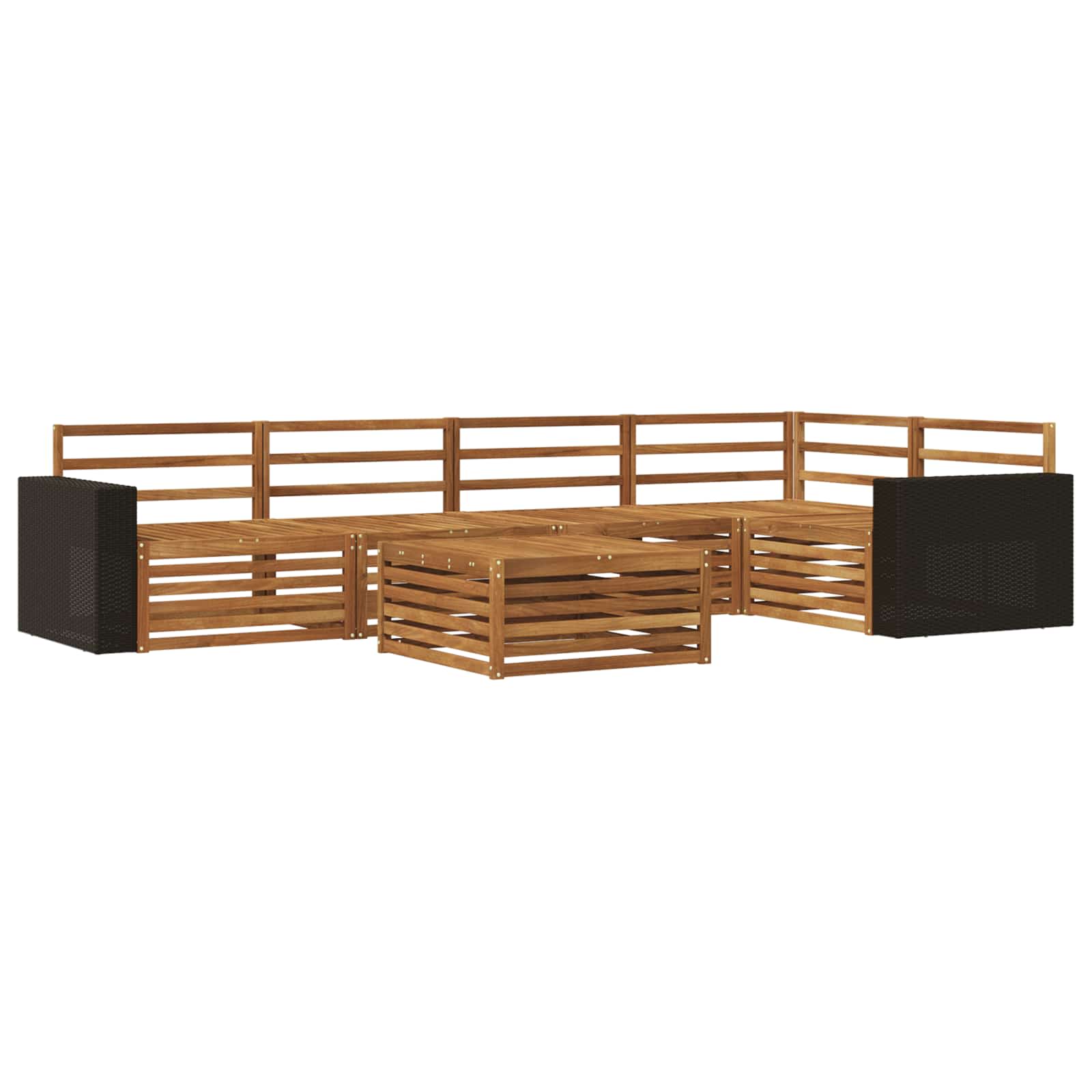 vidaXL Zestaw sof na zewnątrz 6 pcs naturalny 79 x 79 x 37 cm