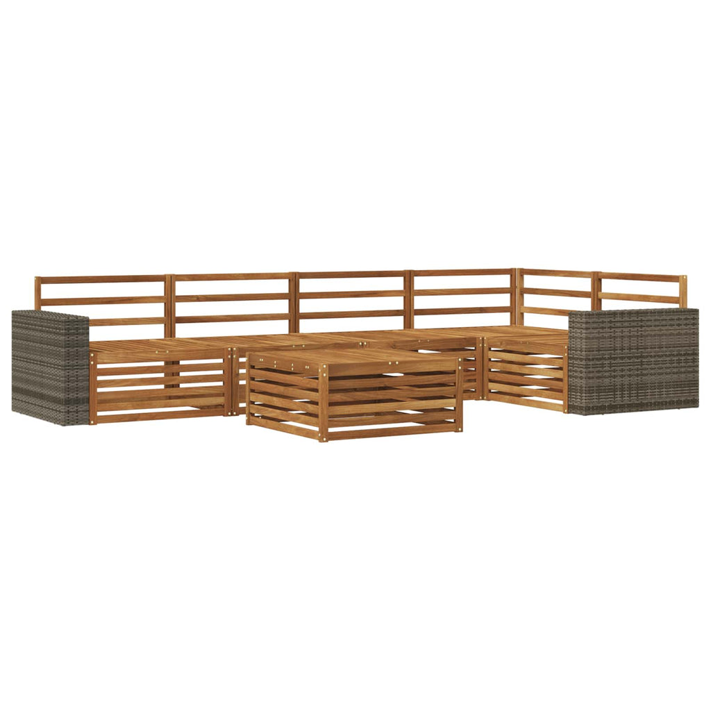 vidaXL Zestaw sof na zewnątrz 6 pcs naturalny 79 x 79 x 37 cm