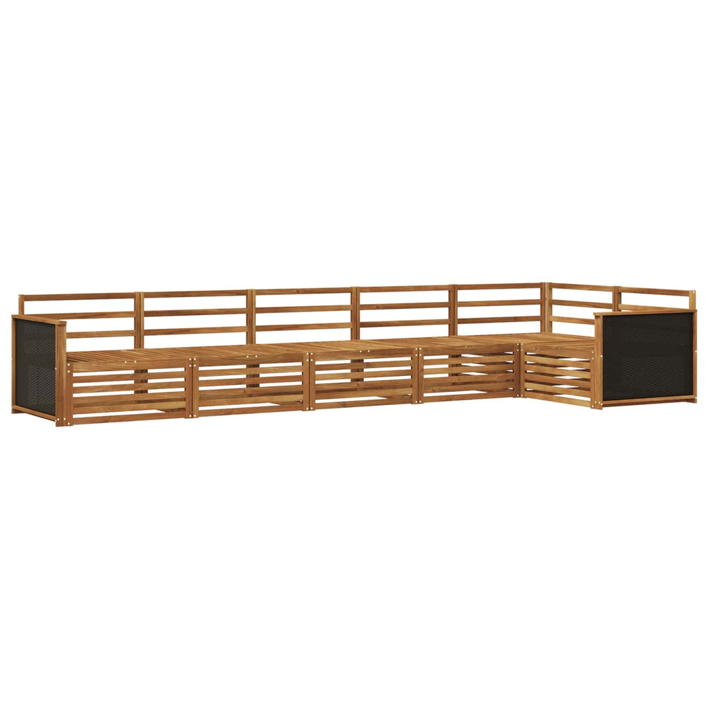 vidaXL Zestaw sof na zewnątrz 6 pcs naturalny 406 x 168,5 x 73 cm