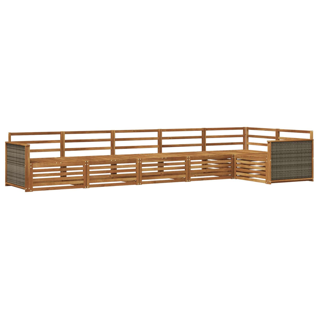 vidaXL Zestaw sof na zewnątrz 6 pcs naturalny Lite Drewno Akacji