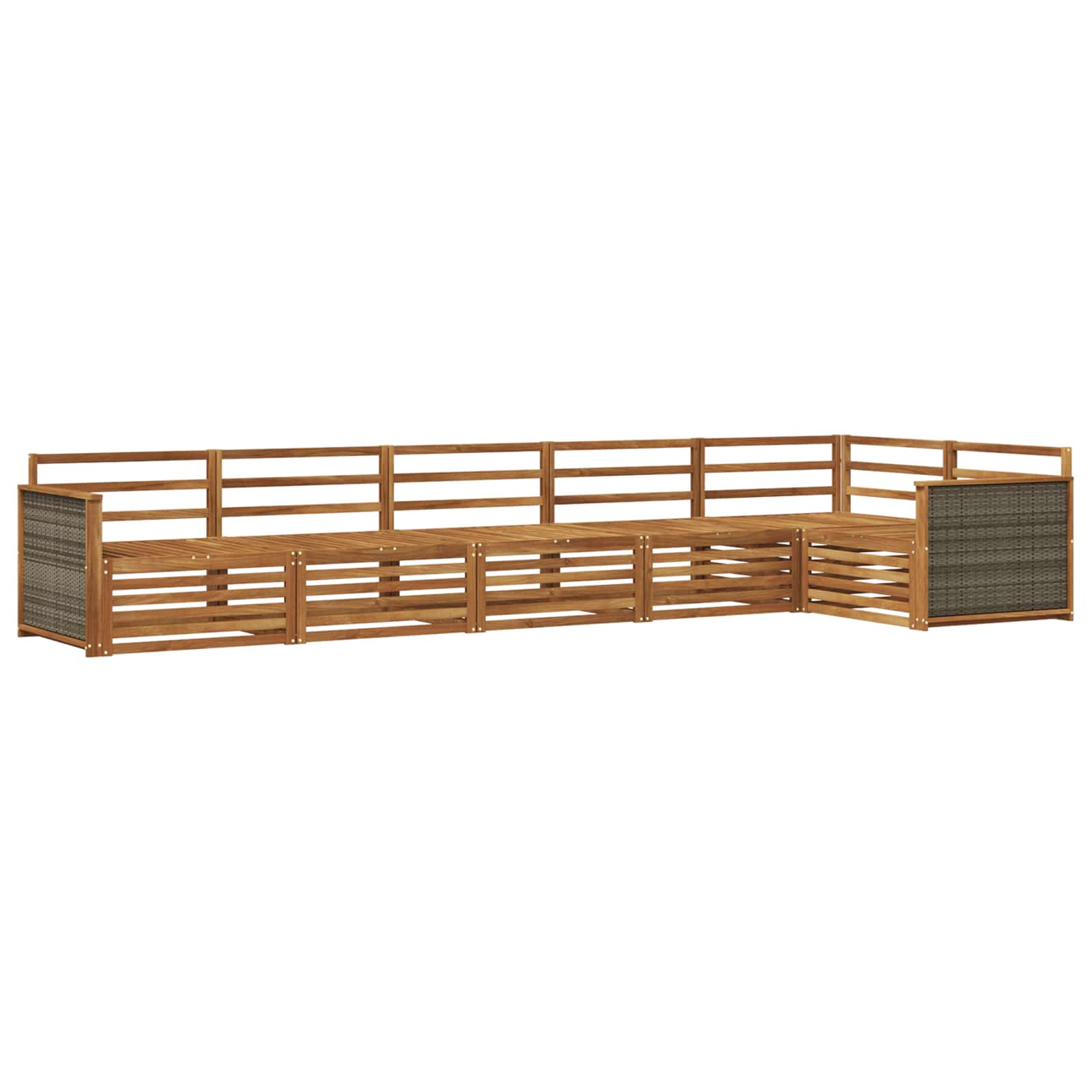 vidaXL Zestaw sof na zewnątrz 6 pcs naturalny Lite Drewno Akacji