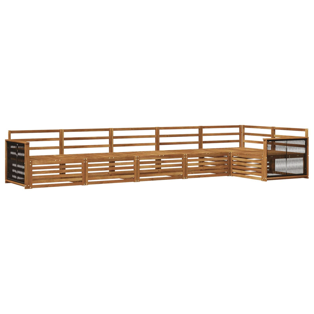 vidaXL Zestaw sof na zewnątrz 6 pcs naturalny Lite Drewno Akacji