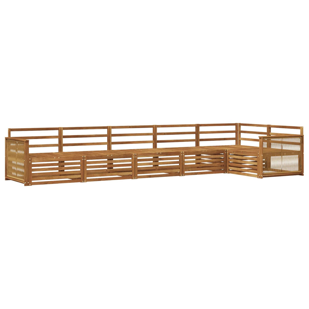 vidaXL Zestaw sof na zewnątrz 6 pcs naturalny Lite Drewno Akacji