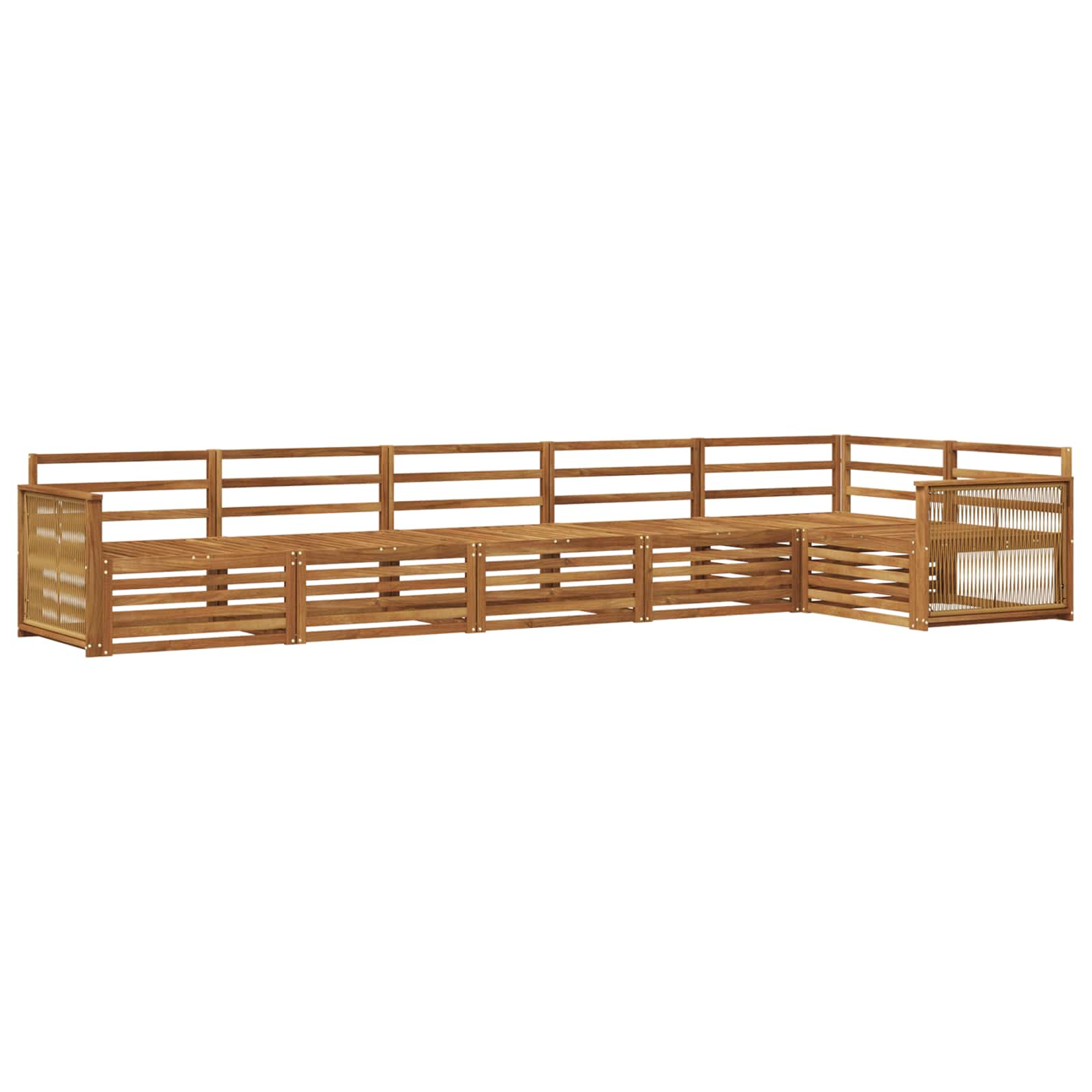 vidaXL Zestaw sof na zewnątrz 6 pcs naturalny Lite Drewno Akacji