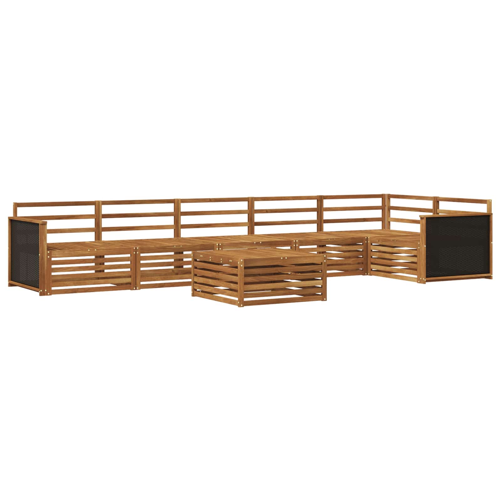 vidaXL Zestaw sof na zewnątrz 7 pcs naturalny 79 x 79 x 37 cm