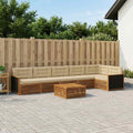 vidaXL Zestaw sof na zewnątrz 7 pcs Naturalny i Beżowy 79 x 79 x 37 cm