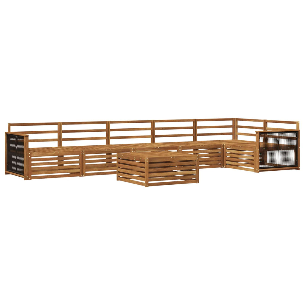 vidaXL Zestaw sof na zewnątrz 7 pcs naturalny Lite Drewno Akacji