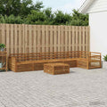 vidaXL Zestaw sof na zewnątrz 7 pcs naturalny Lite Drewno Akacji